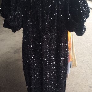 Black Sequin Dress